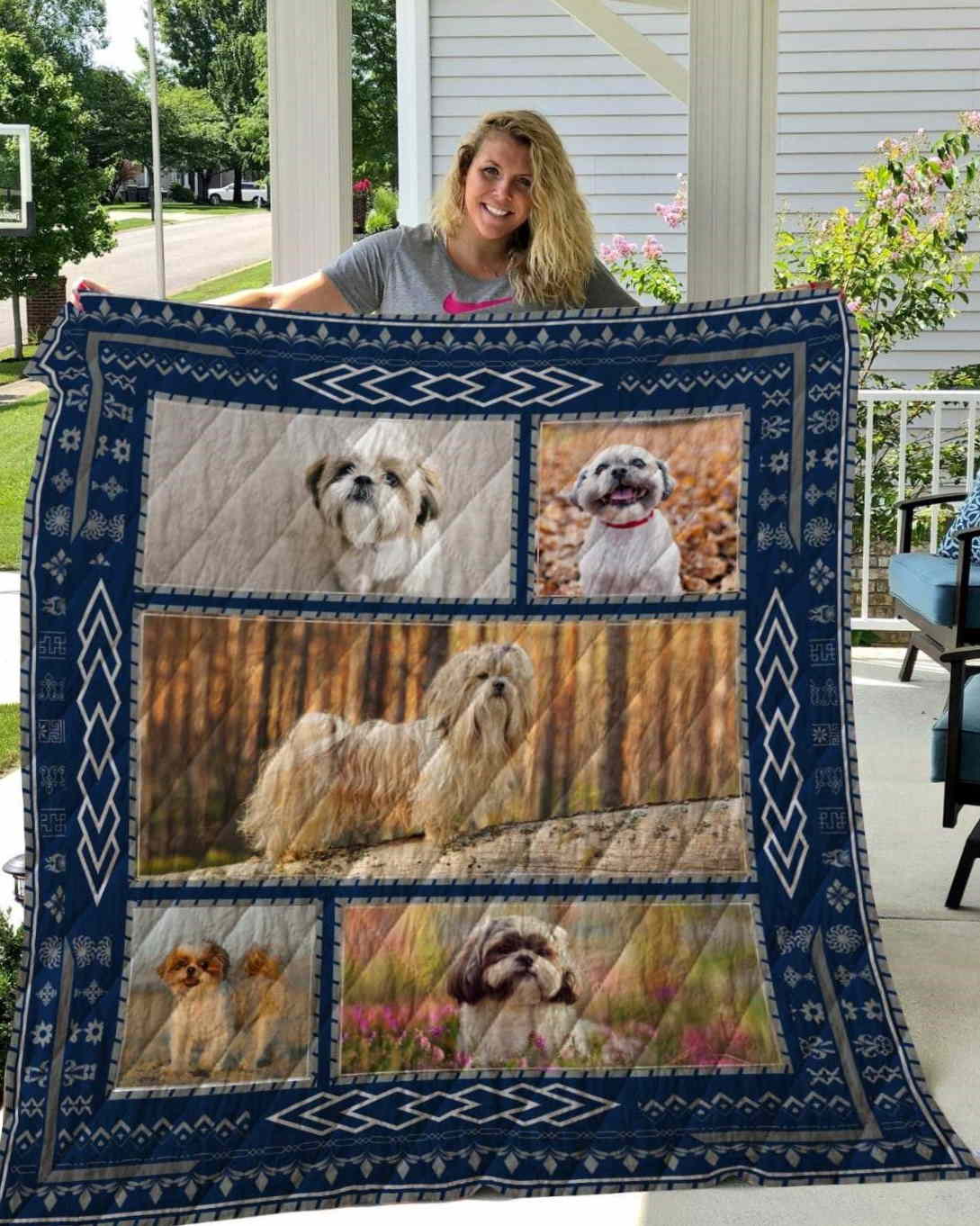 Shihtzu 3D Quilt Blanket