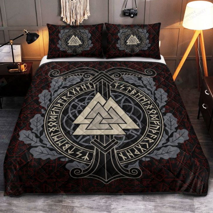 Ship Valknut Viking 3D Bedding Set