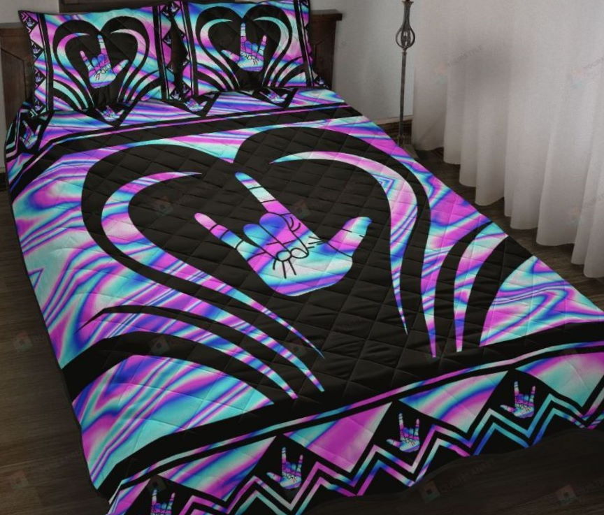 Sign Language Ultra Holo 3D Bedding Set