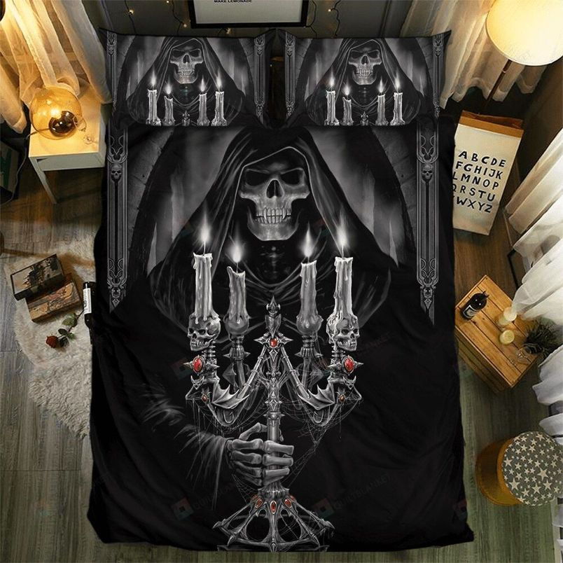 Skull Death Candles 3D Bedding Set