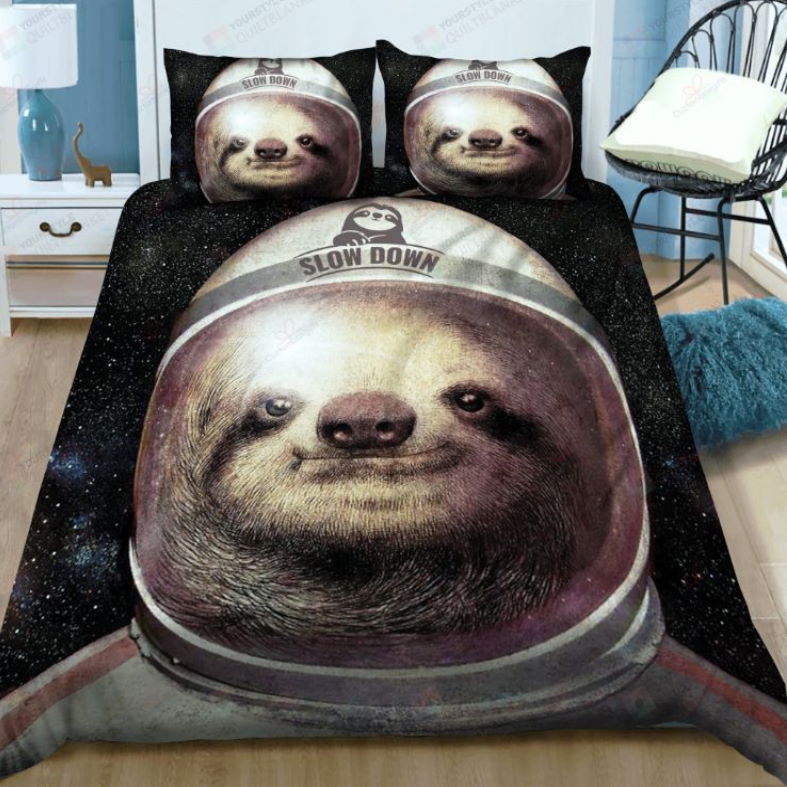 Sloth Slow Down 3D Bedding Set