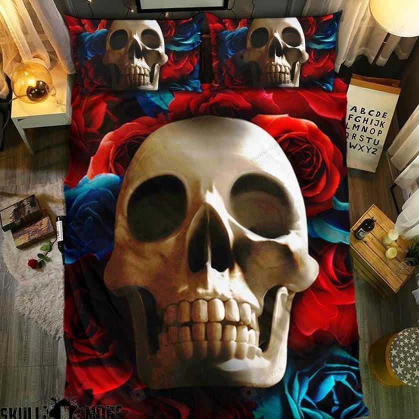 Snm Skull Roses Collection 3D Bedding Set