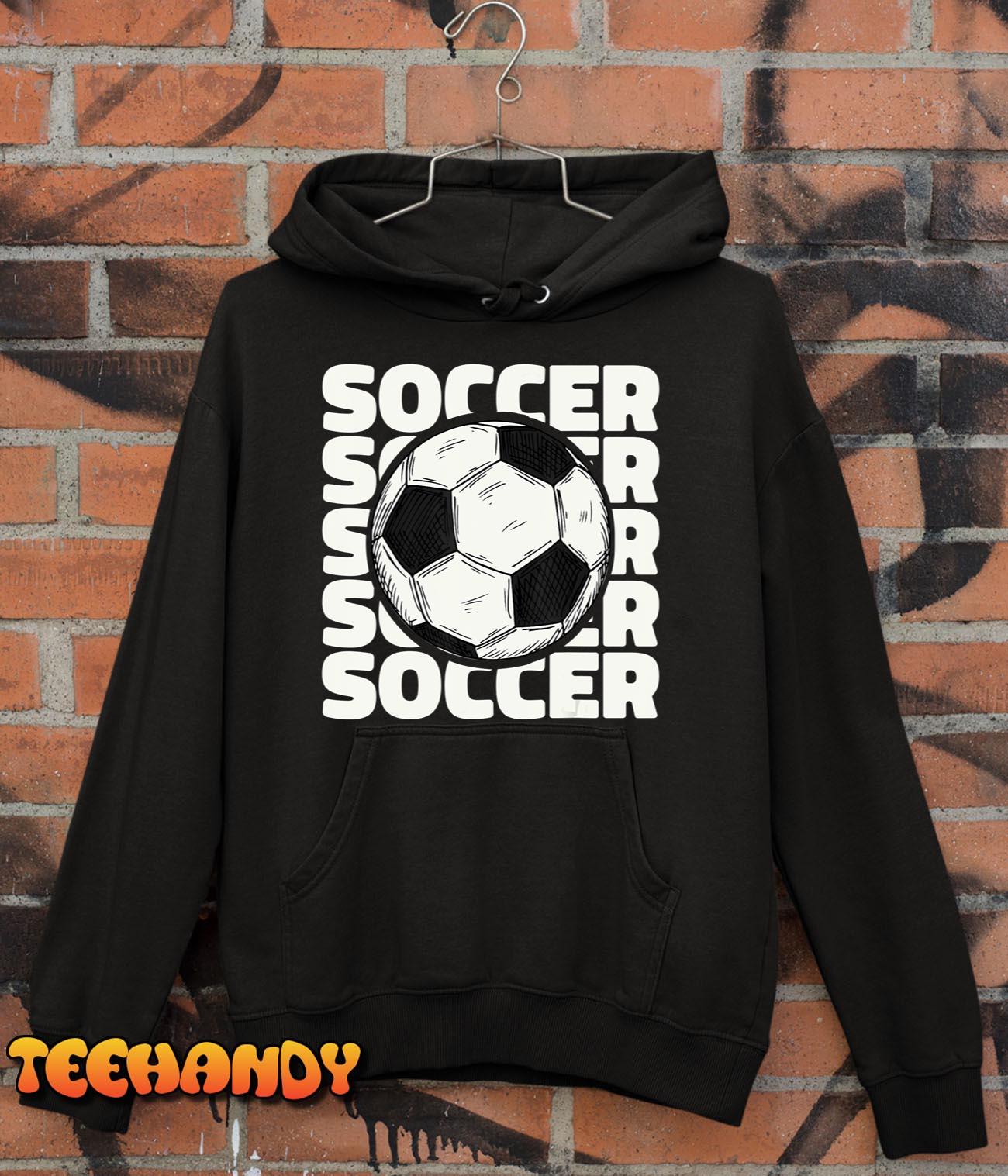 Soccer Ball T Shirts For Boys, Vintage Soccer Men Women Girls T-Shirt