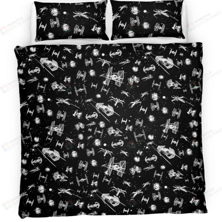 Space Ship  All Over Printed 3D Bedding Set