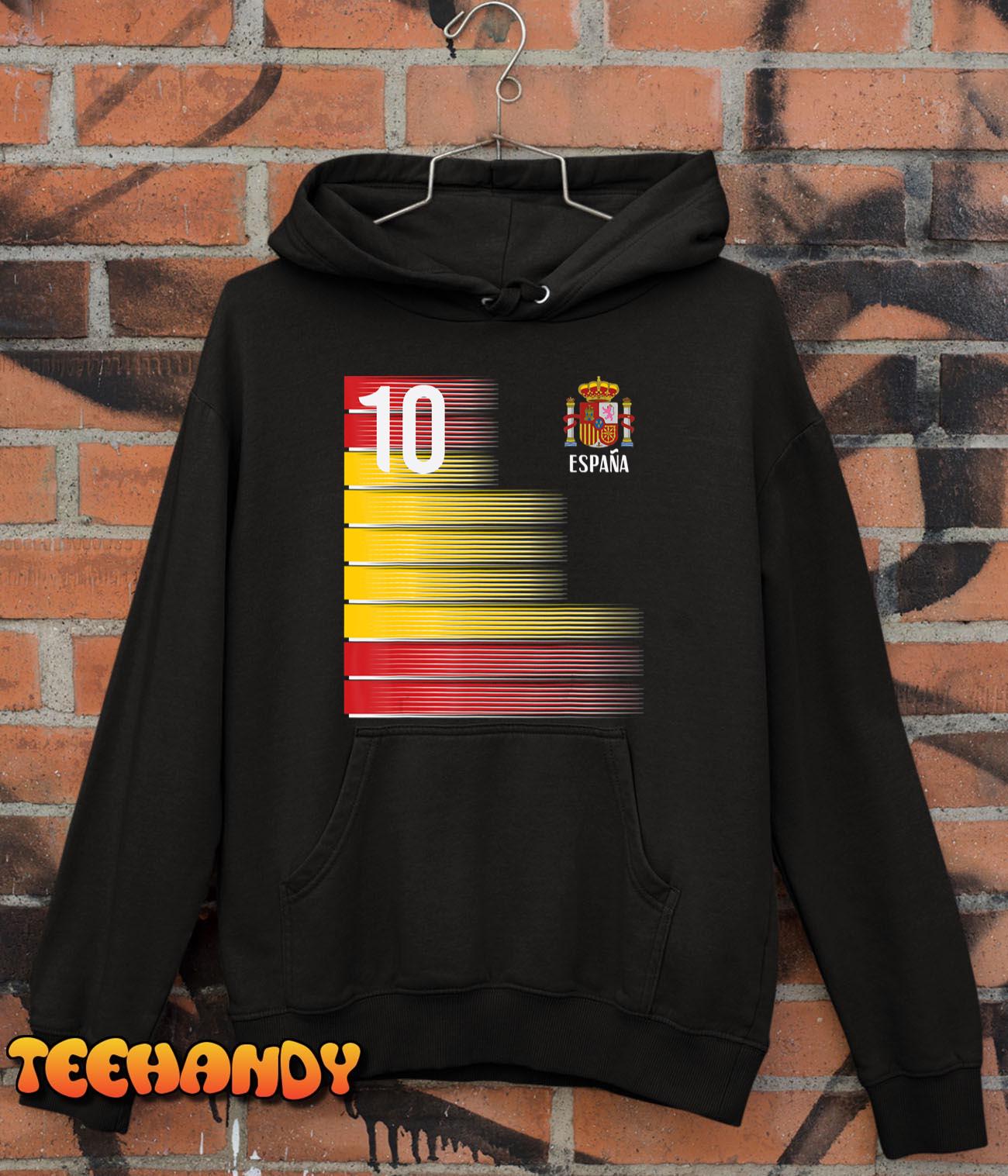 Spain Number 10 Espana Spanish Soccer Men Women Kids Boys T-Shirt