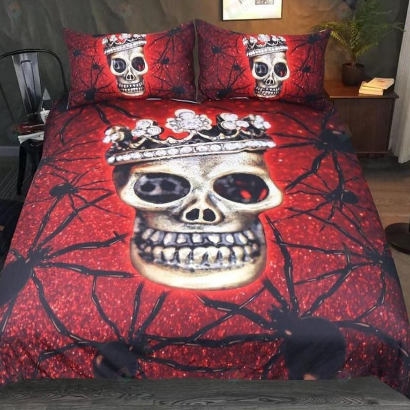 Spider Skull King 3D Bedding Set