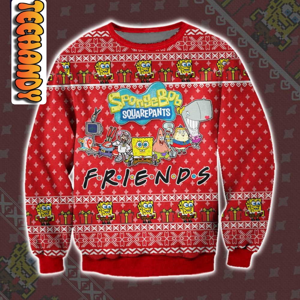 SpongeBob SquarePants F.r.i.e.n.d Ugly Christmas Sweater