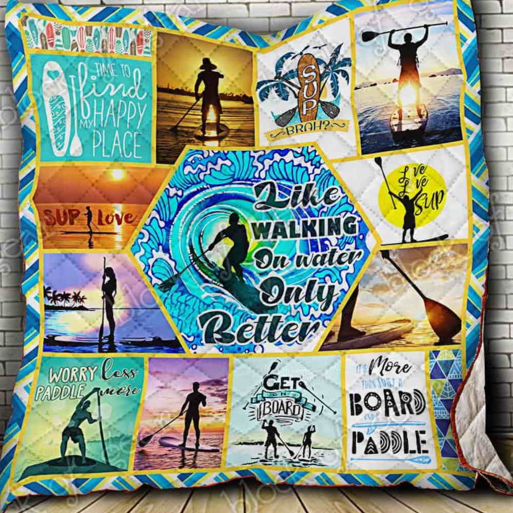 Stand Up Paddle Boarding Quilt Blanket