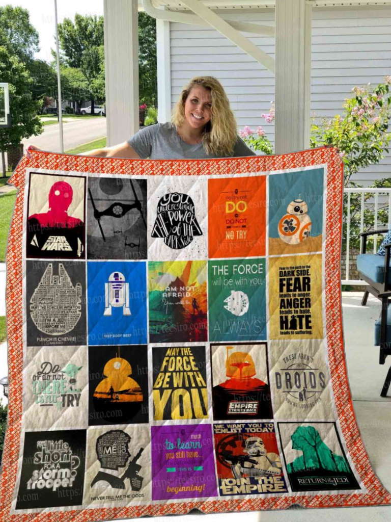 Star Wars Quotes All Over Printed 3D Quilt Blanket