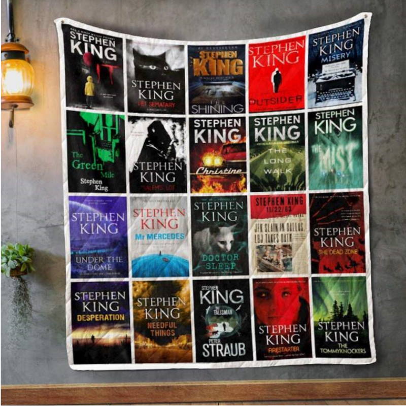 Stephen King Books 3D Quilt Blanket