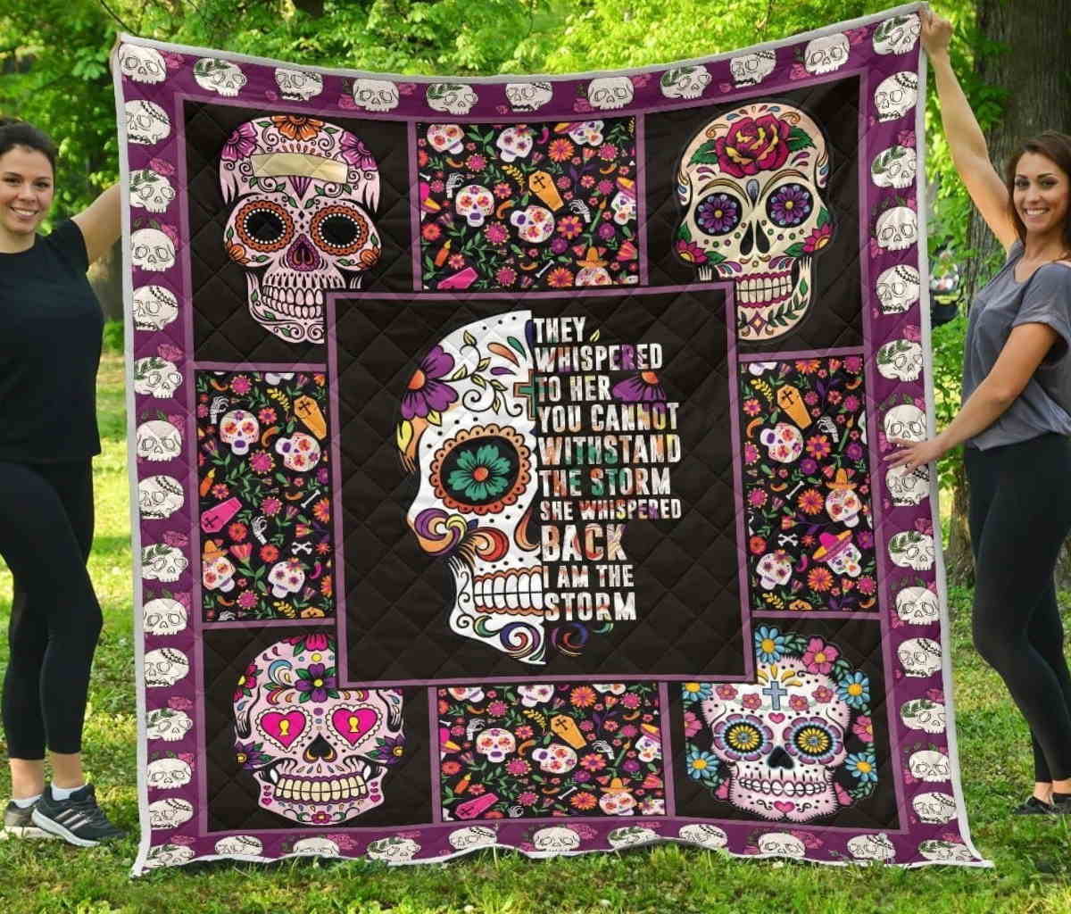 Sugar Skull Storm Is Back Chrismas Gift All Over Printed Quilt Blanket