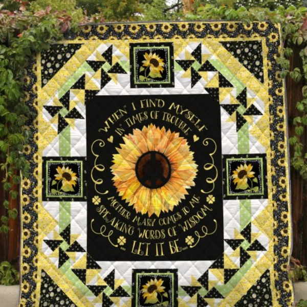 Sunflower Let It Be 3D Quilt Blanket