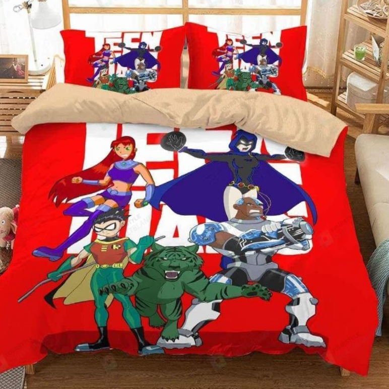 Teen Titans  All Over Printed 3D Bedding Set