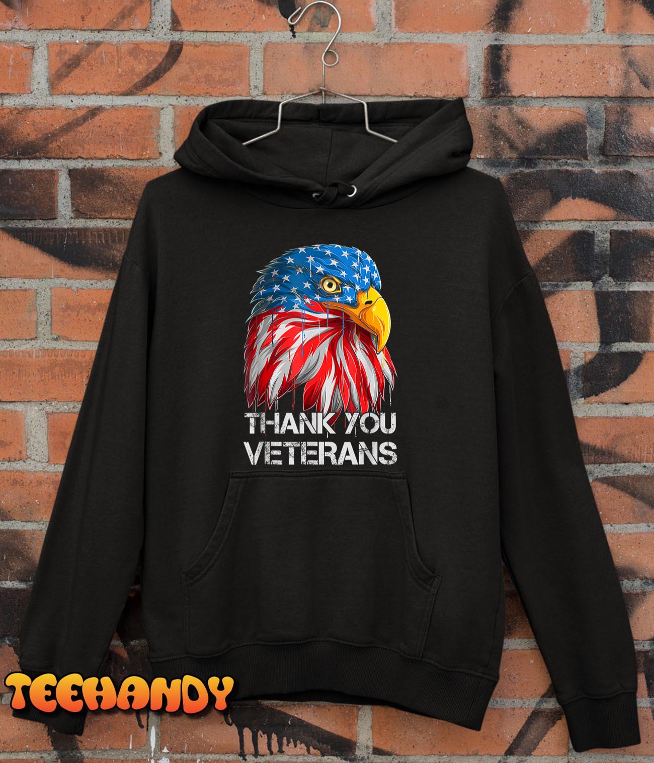 Thank You Veterans Eagle American Flag – Veterans Day T-Shirt