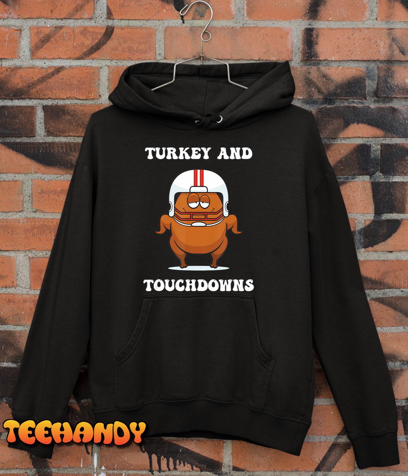 Thanksgiving Turkey And Touchdowns Football Unisex T-Shirt