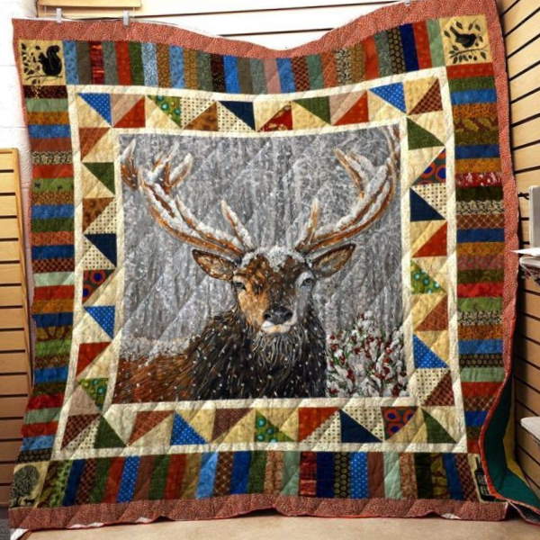 The Deer King Of Hunter 3D Quilt Blanket