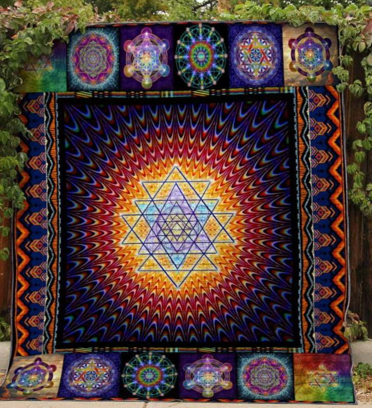 The Flower Of Life 3D Quilt Blanket