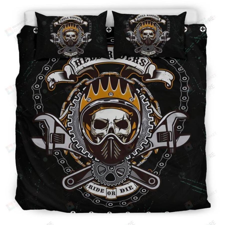 The Skull King Black 3D Bedding Set