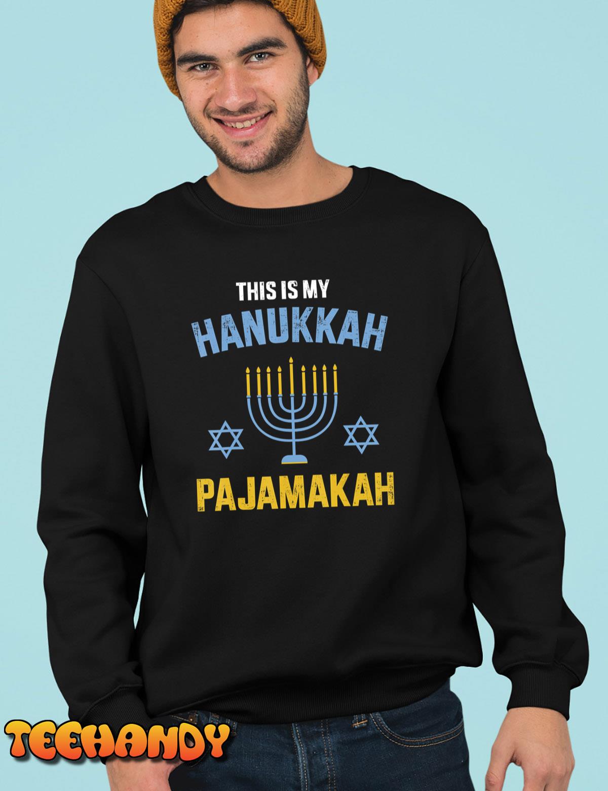 This Is My Hanukkah Pajamakah For Jewish Christmas Pajama T-Shirt