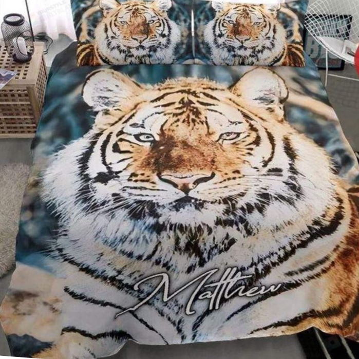 Tiger Watercolor 3D Bedding Set