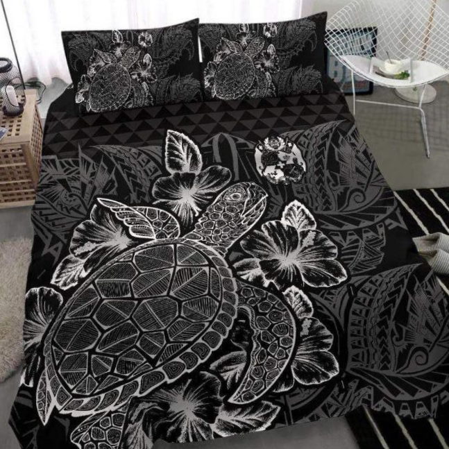 Tonga Turtle Black White 3D Bedding Set