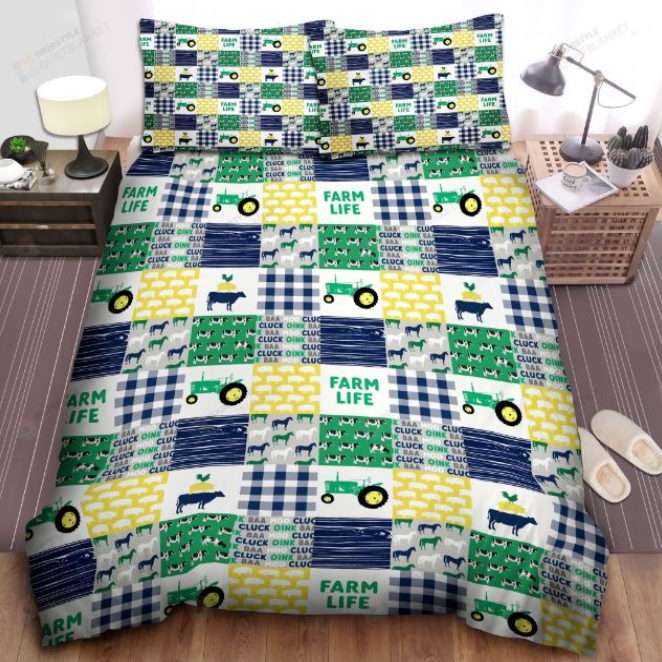 Tractors Are Green 3D Bedding Set