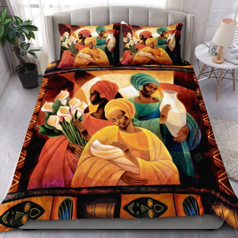 Traditional African Women 3D Bedding Set