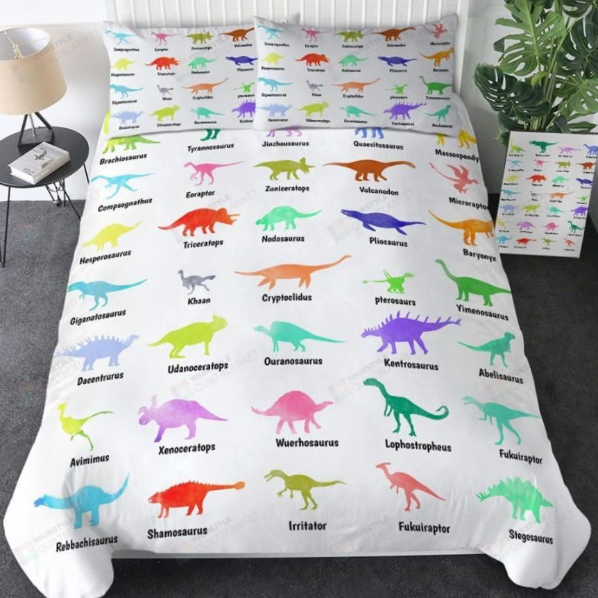 Types Of Dinosaurs 3D Bedding Set