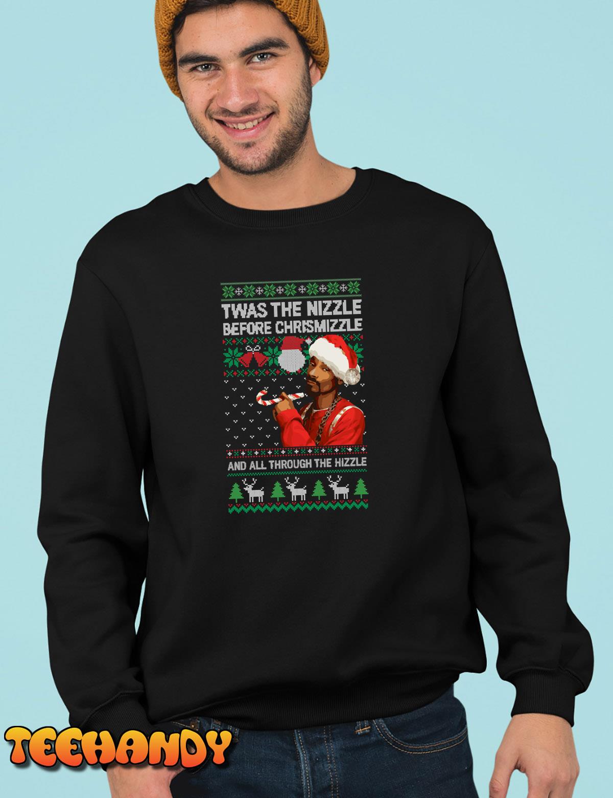 Ugly Christmas 2022 Sweater Snoop Dogg 'Twas The Nizzle Before ...