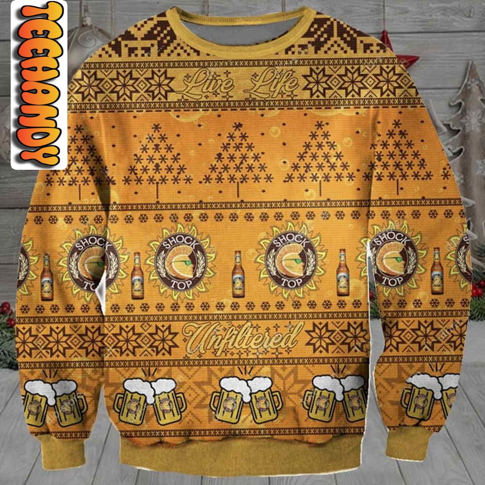 Unfiltered Shock Top Ugly Christmas Sweater