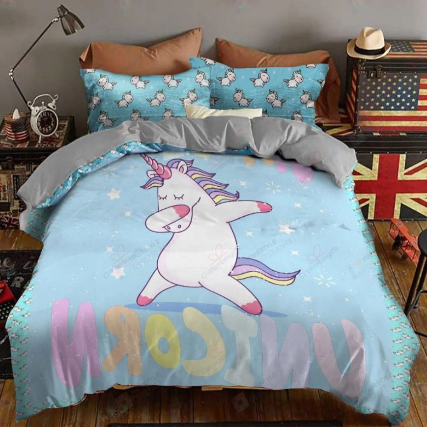 Unicorn Dabiing All Over Printed 3D Bedding Set