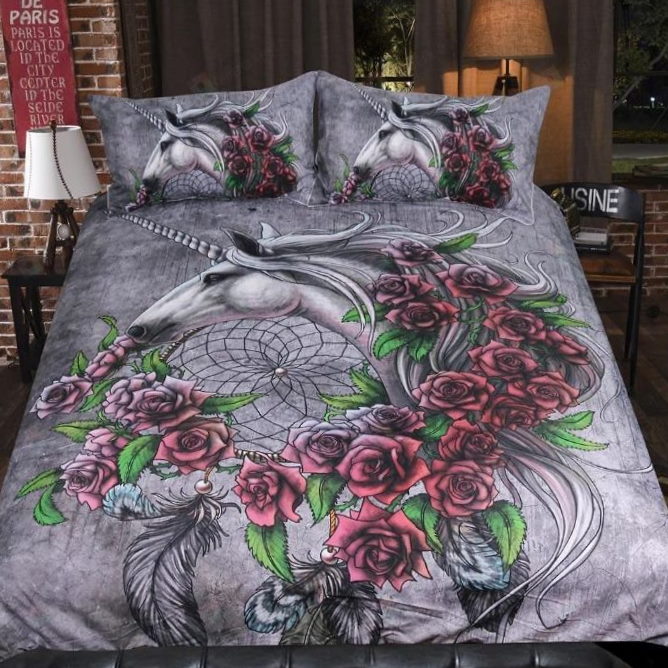 Unicorn Dreamcatcher All Over Printed 3D Bedding Set