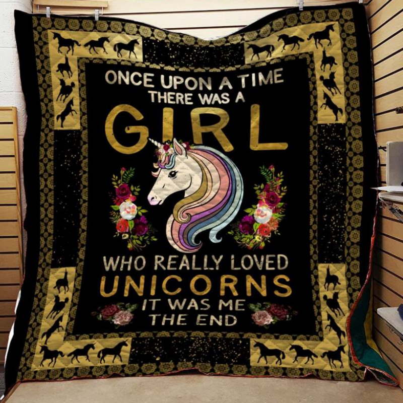 Unicorn Girl 3D Quilt Blanket