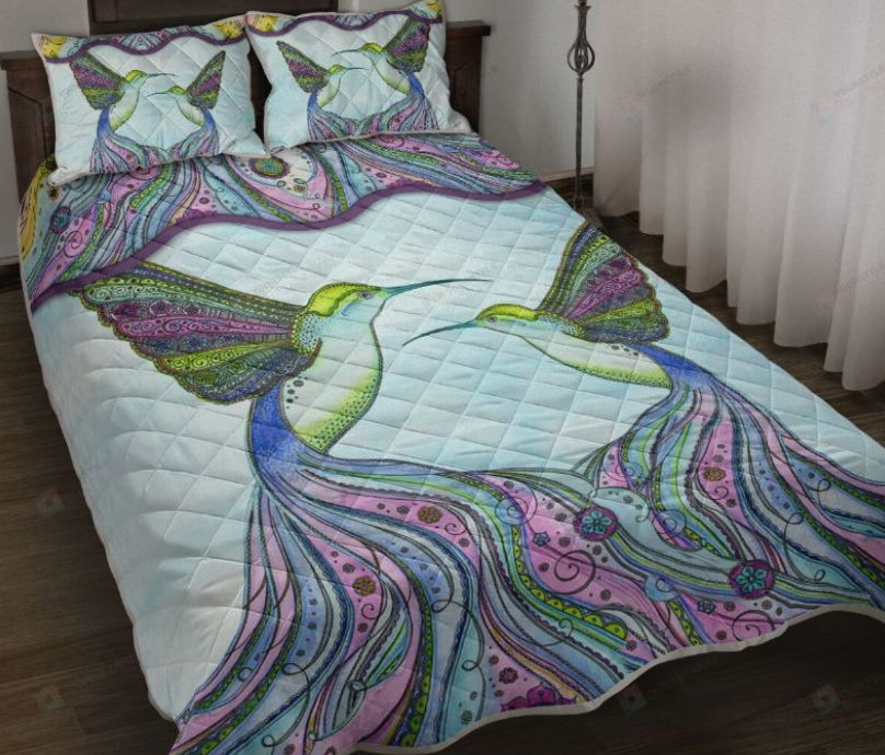 Unique Couple Hummingbird 3D Bedding Set