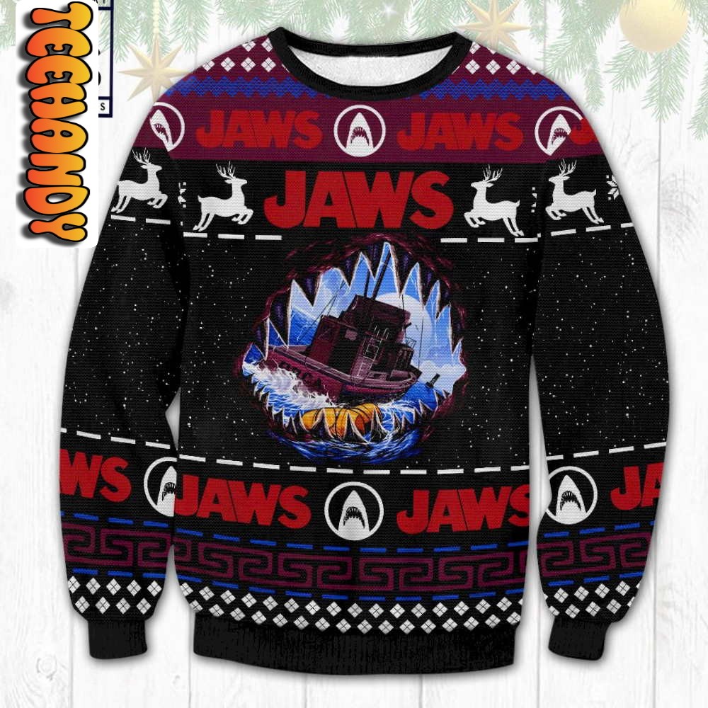 Universe Of Jaws Ugly Christmas Sweater