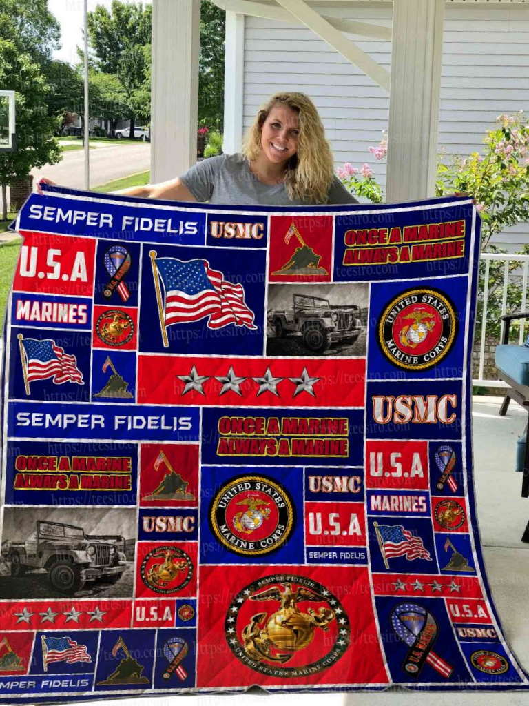 Us Marine Corps Quilt Blanket