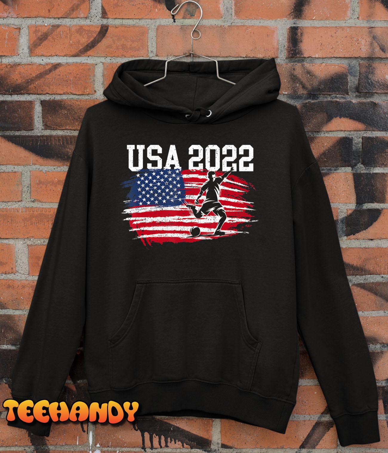 USA American Flag Soccer Tournament T-Shirt