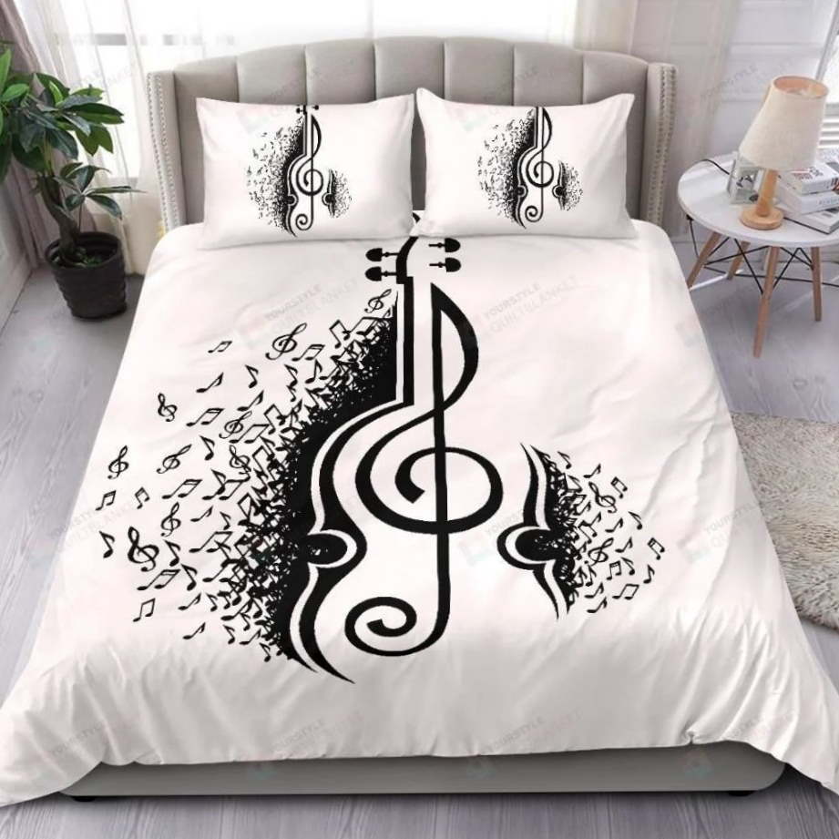 Violin Music Notes 3D Bedding Set