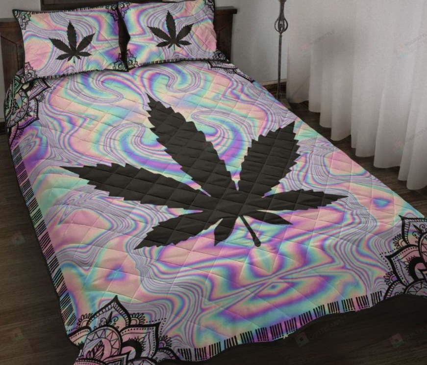 Weed Hologram 3D Bedding Set