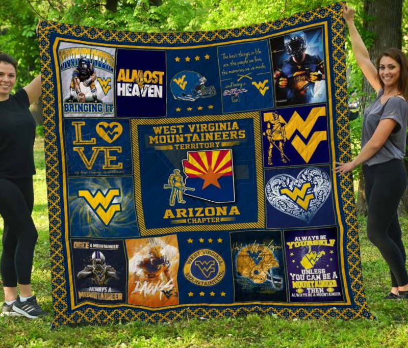 West Virginia Mountaineers Arizona 3D Quilt Blanket