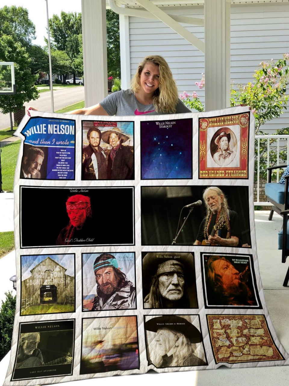 Willie Nelson 3D Quilt Blanket