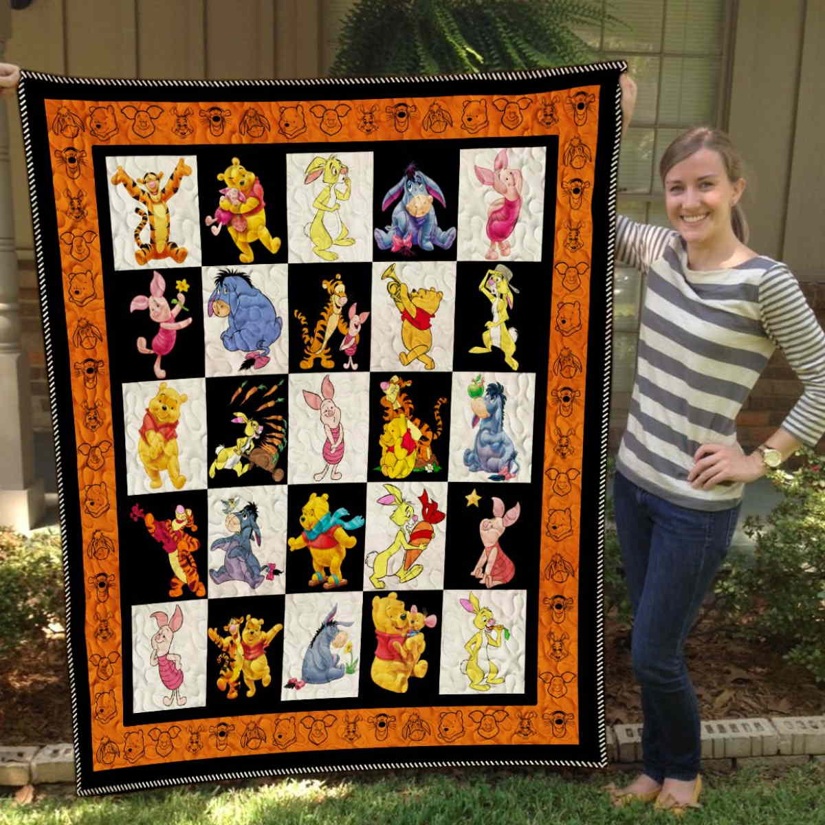 Winnie The Pooh All Over Printed Quilt Blanket