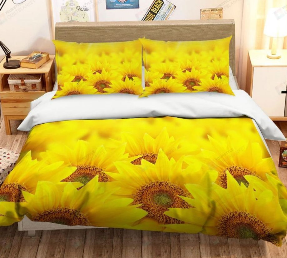 Yellow Sunflower 3D Bedding Set