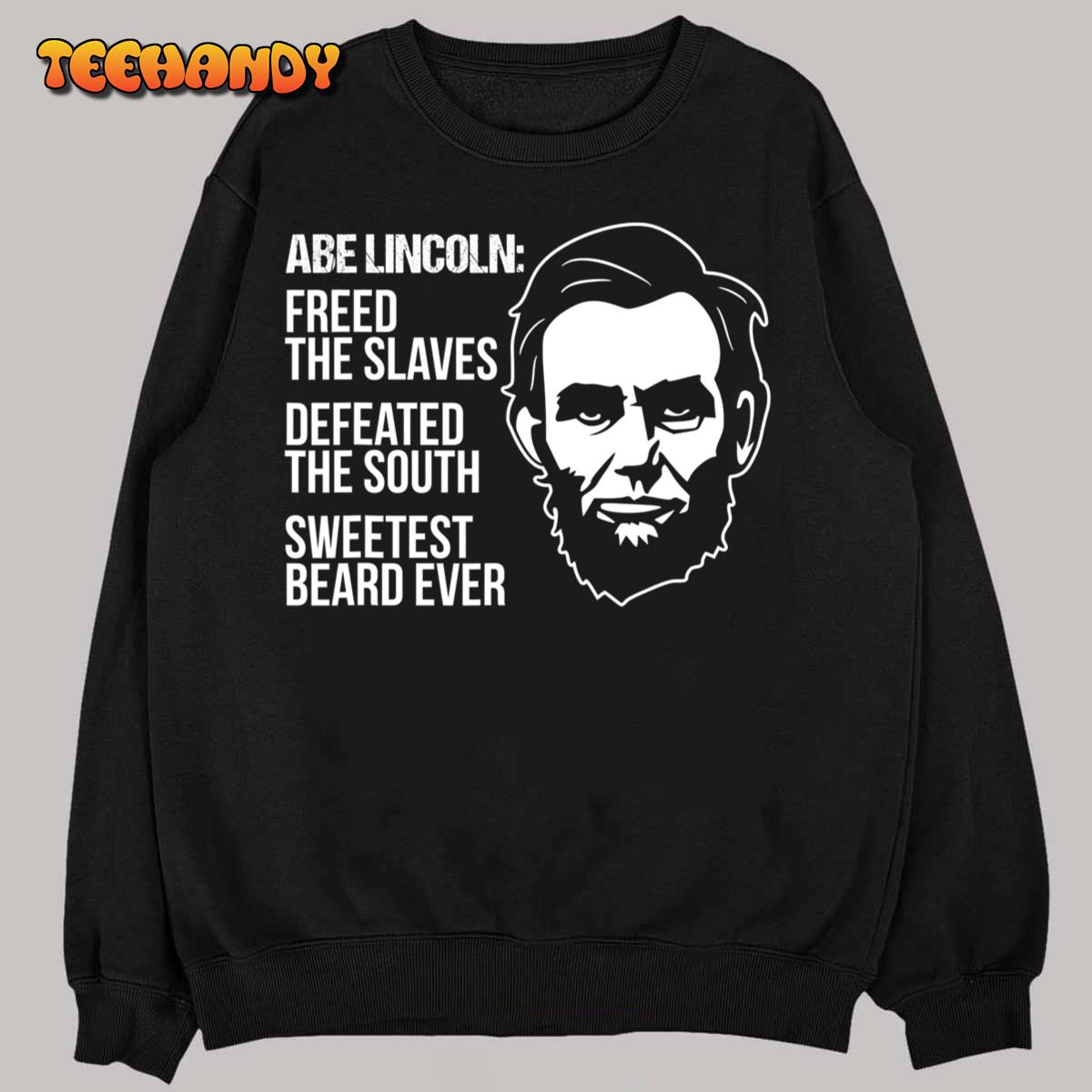 4th of July Abe Lincoln Beard Civil Patriotic War Gag Gift T-Shirt