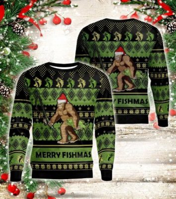 A Big Chimpanzee Christmas All Over Printed Sweater