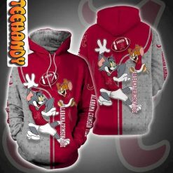 Alabama Crimson Tide Tom and Jerry 3D Hoodie