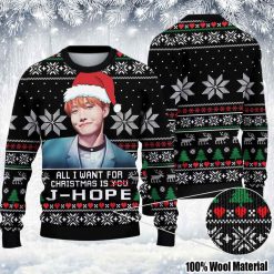 All I Want For Christmas J-Hope BTS Ugly Christmas Sweater