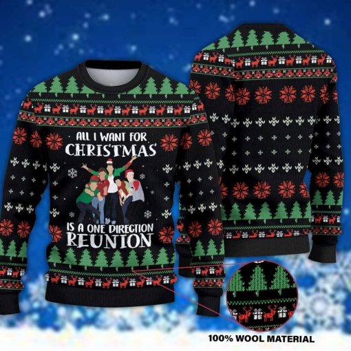 All I Want for Christmas Is A One Direction Reunion Ugly Christmas Sweater