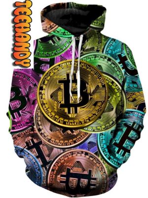 Bitcoin Pattern 3D Hoodie