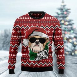 Bulldog Merry Christmas 3D Sweater